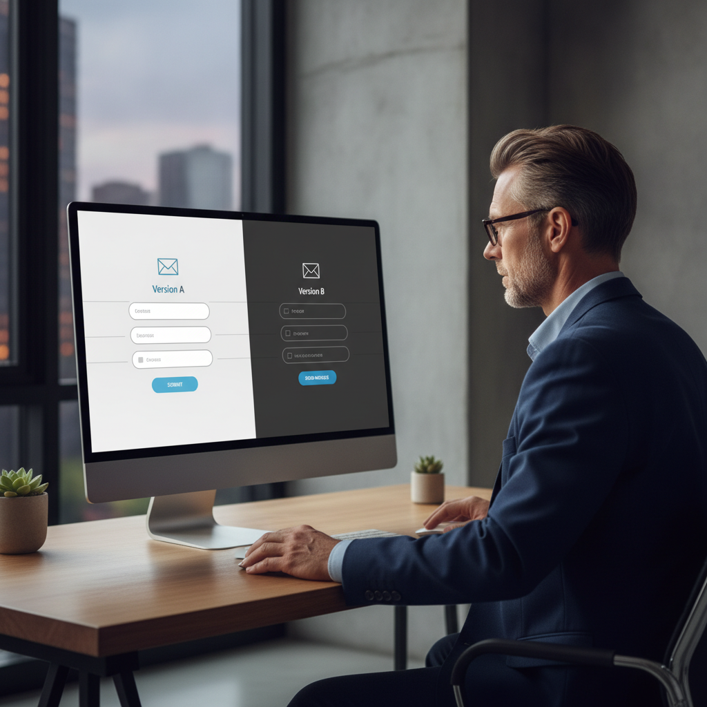 Écran d'ordinateur présentant deux versions d'un formulaire de contact.