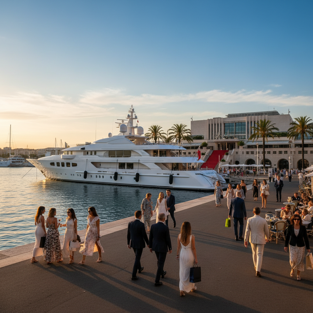 Cannes, Vieux Port, Palais des Festivals, yacht, Croisette