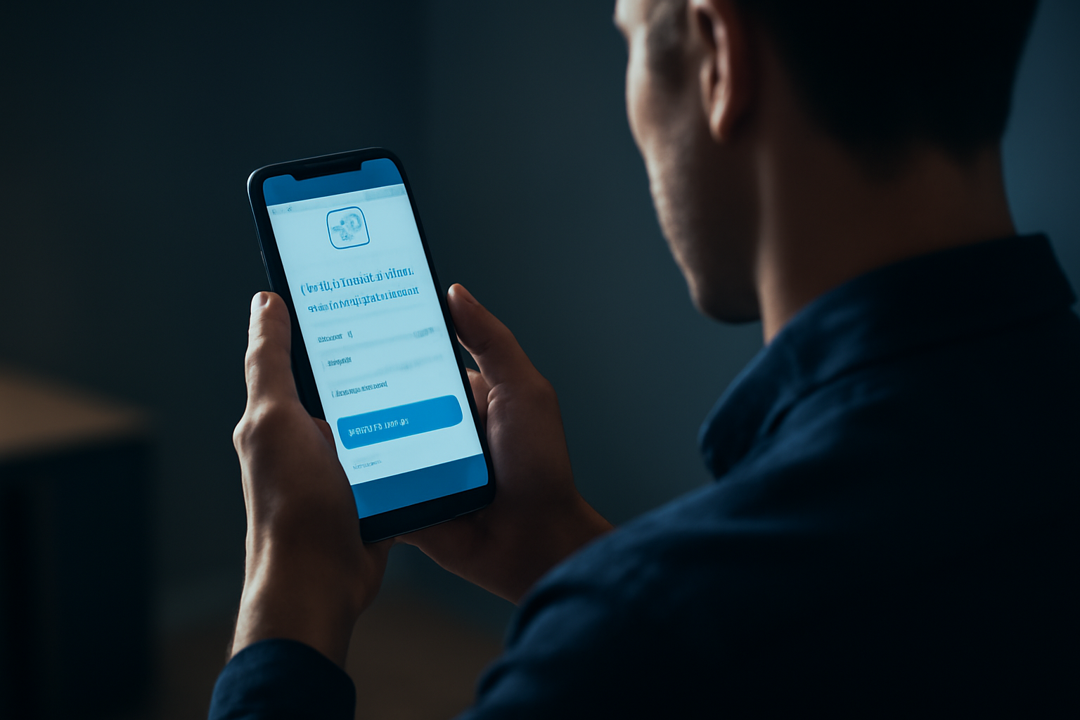 Une personne utilisant un smartphone pour réserver un rendez-vous médical en ligne.