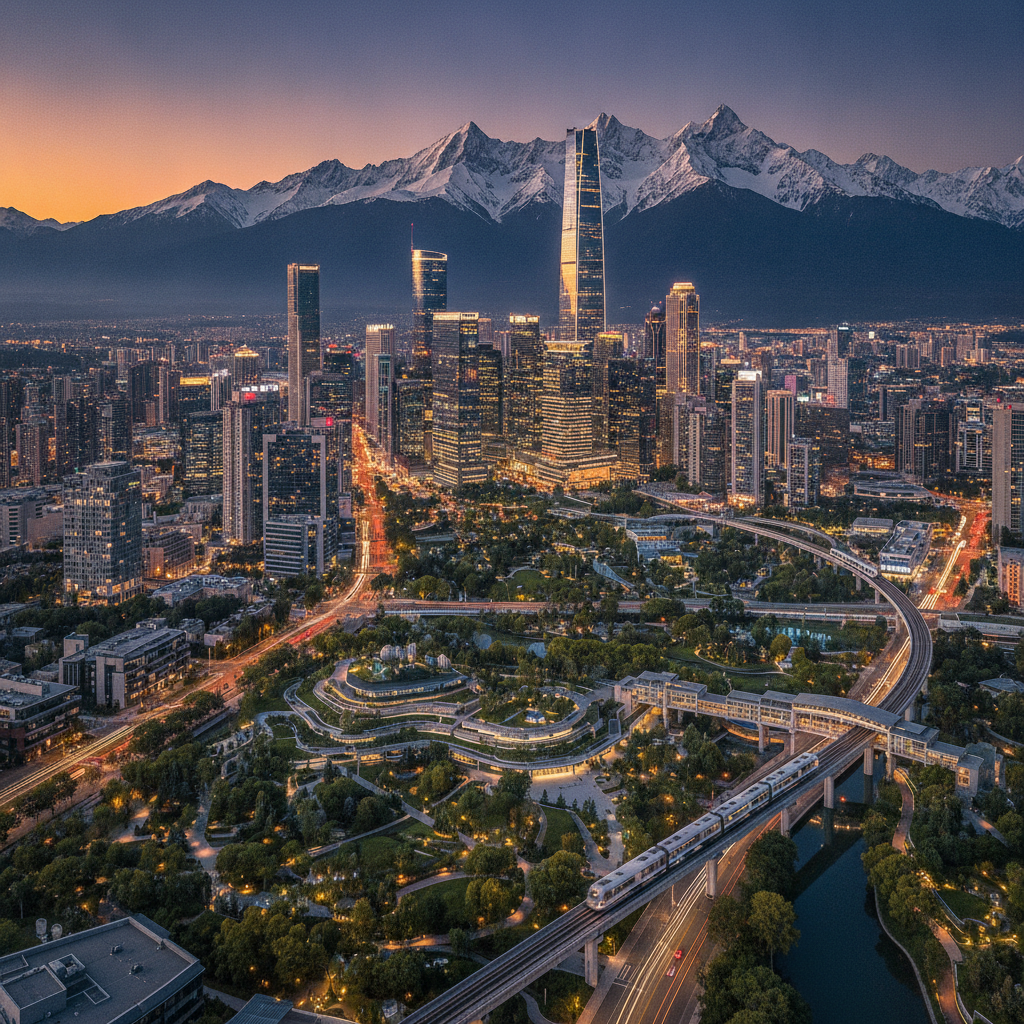 Paysage urbain de Grenoble avec montagnes en arrière-plan